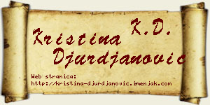Kristina Đurđanović vizit kartica